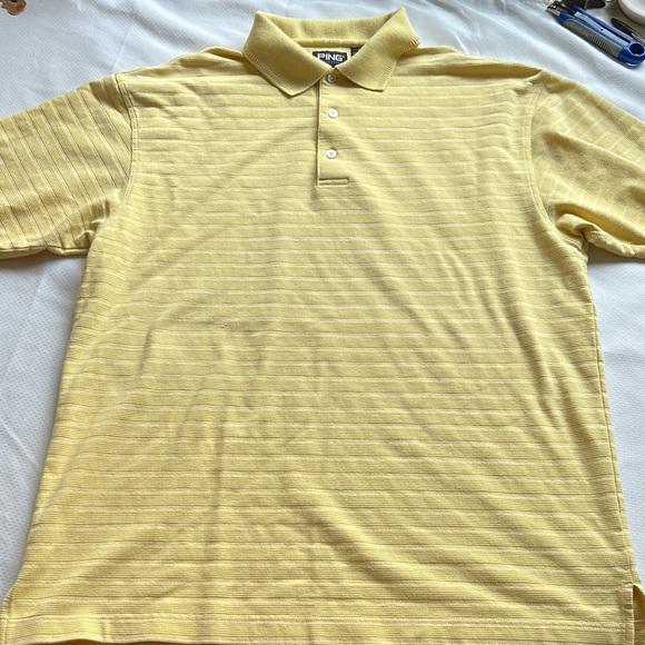 Ping Collection Golf Shirt Medium Dry Fiber Dynamics Cotton & Wicking Polyester - Picture 1 of 7